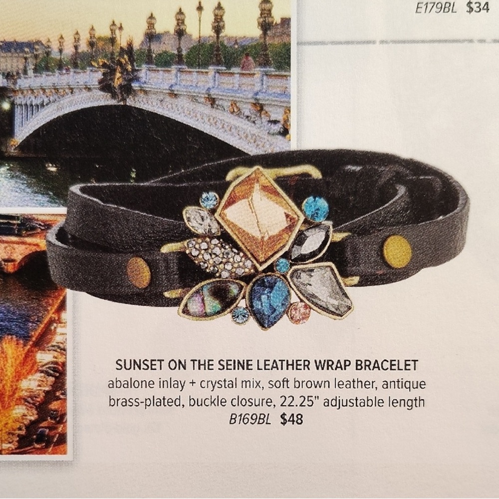 Chloe + Isabel Sunset on the Seine 
Leather Wrap Bracelet
Bin1